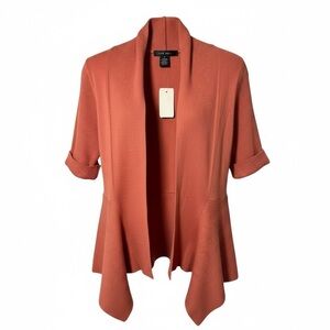 Eighth & Madison Coral Open-Front Cardigan – Size M (NWT)